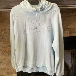 Nike ice blue hoodie. This color is perfection and it’s so cozy.